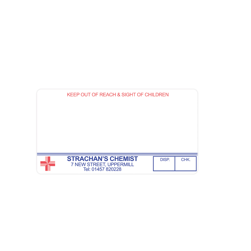 Strachans Uppermill Dispensing Labels