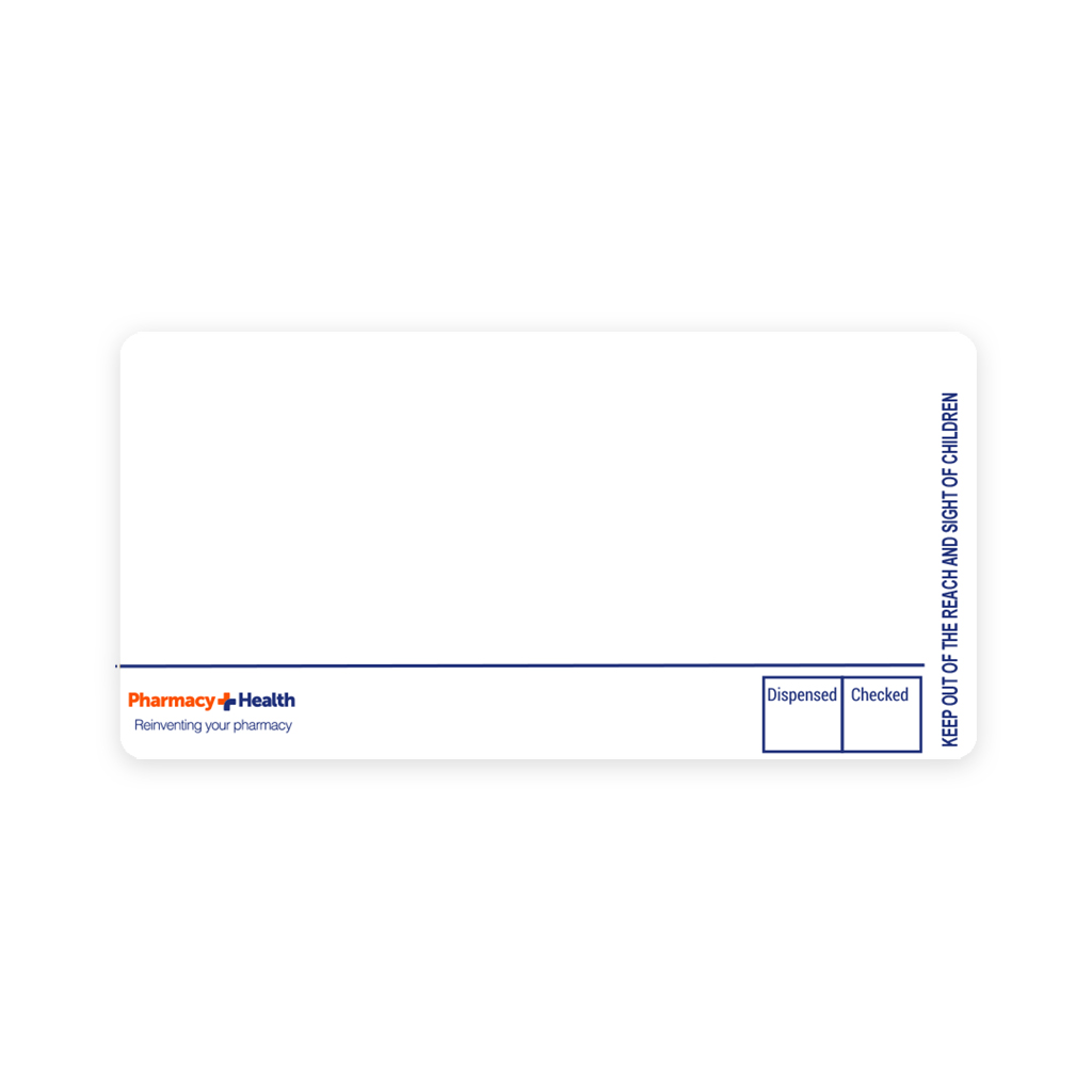 [AZEMT2749] Pharmacy Plus Health Dispensing Labels