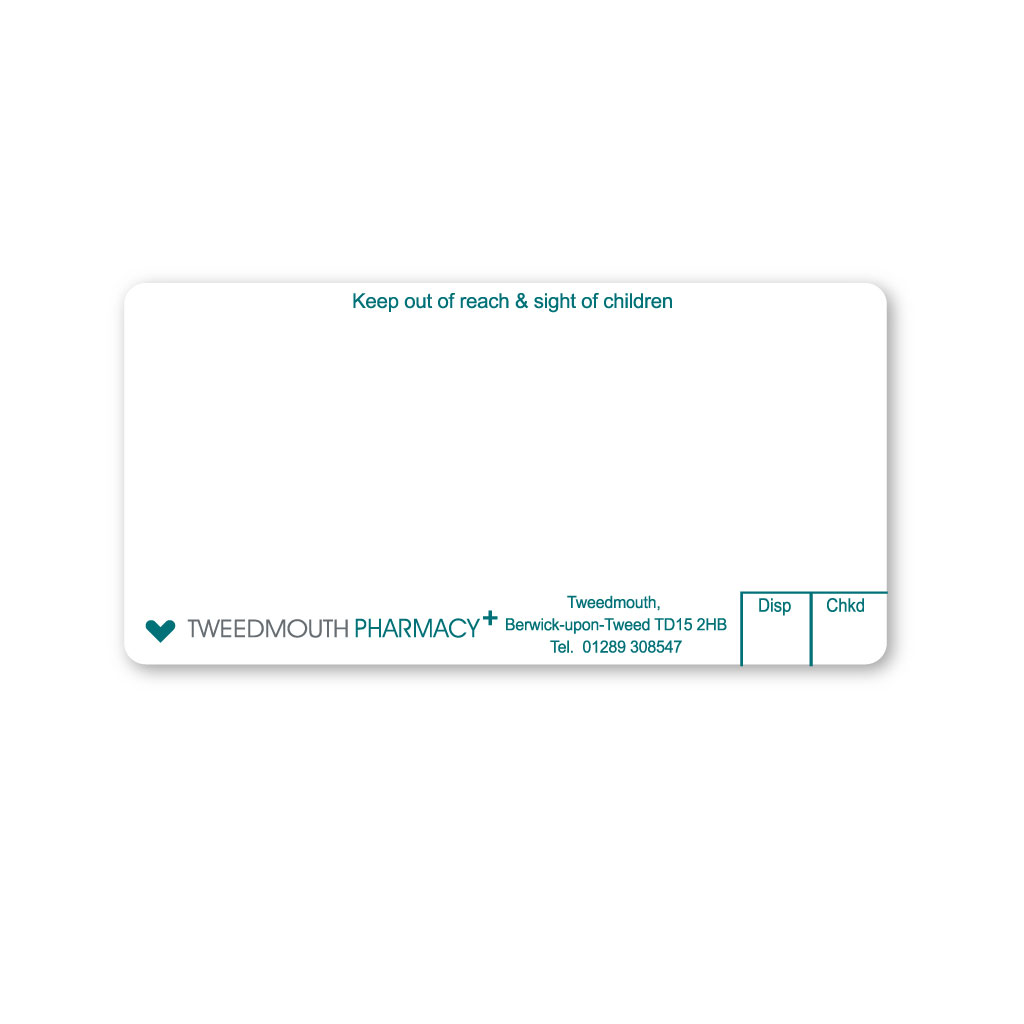 [AZEMT3429] Ascent Group   Tweedmout Pharmacy Labels