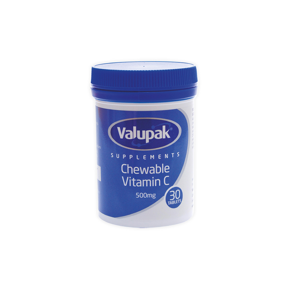 Valupak Chewable Vitamin C 500mg Pk30