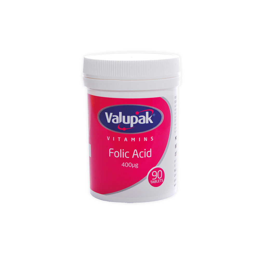 Valupak Folic Acid 400µg 90 Tablets