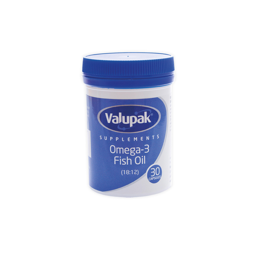 Valupak Omega 3 Fish Oil 1000mg  30 Capsules