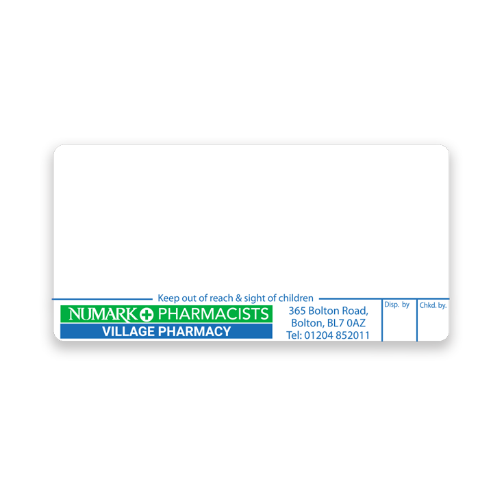 Village Pharmacy Labels