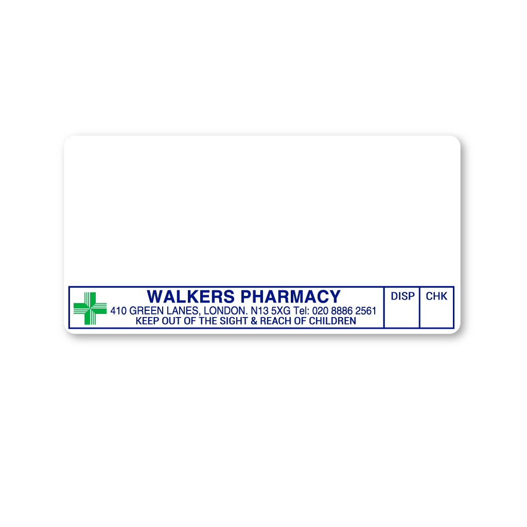 [EMT1023] Walkers Pharmacy Labels