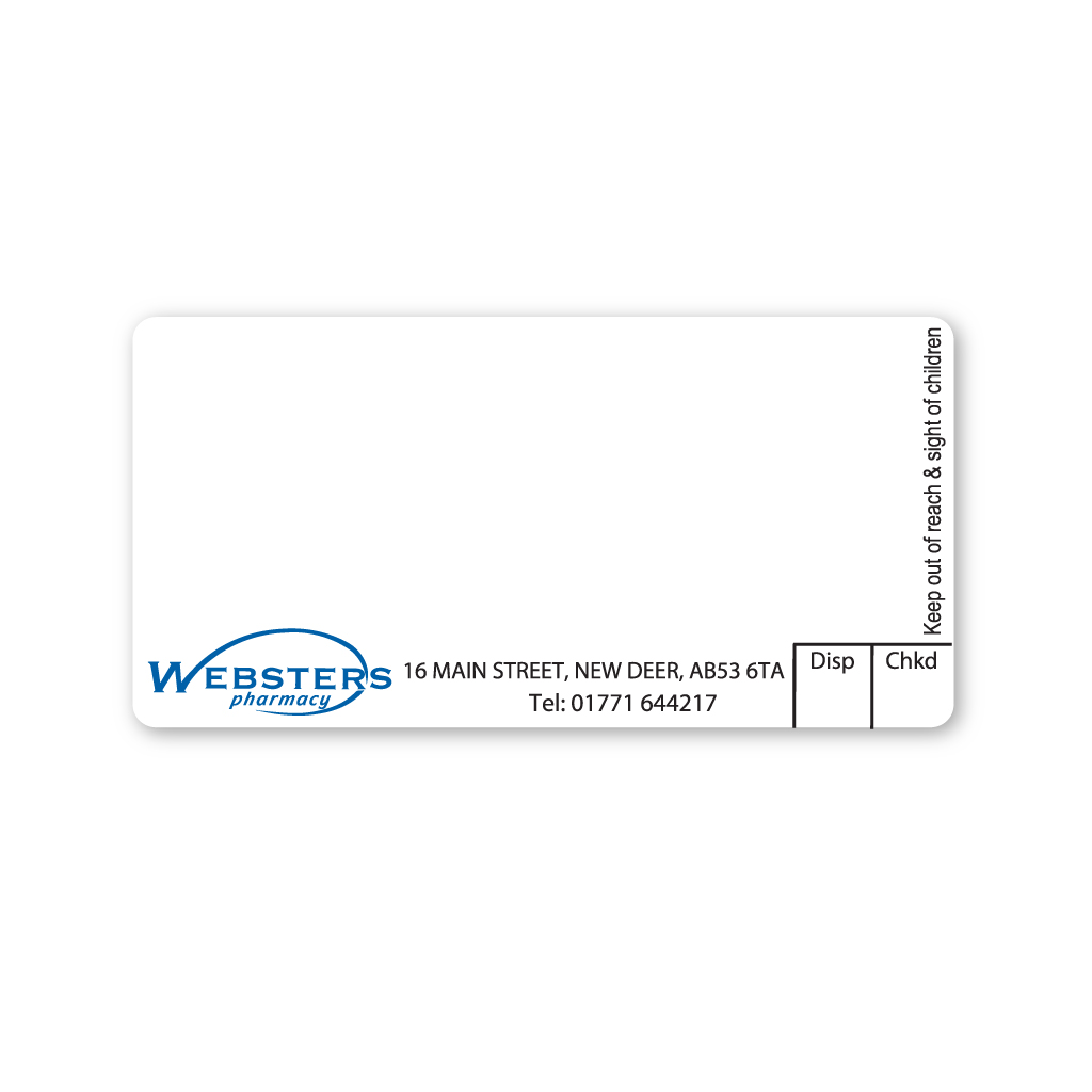 [EMT1691] Websters New Deer Pharmacy Labels