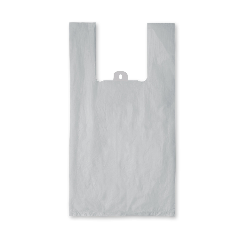 White vest carrier bags - medium