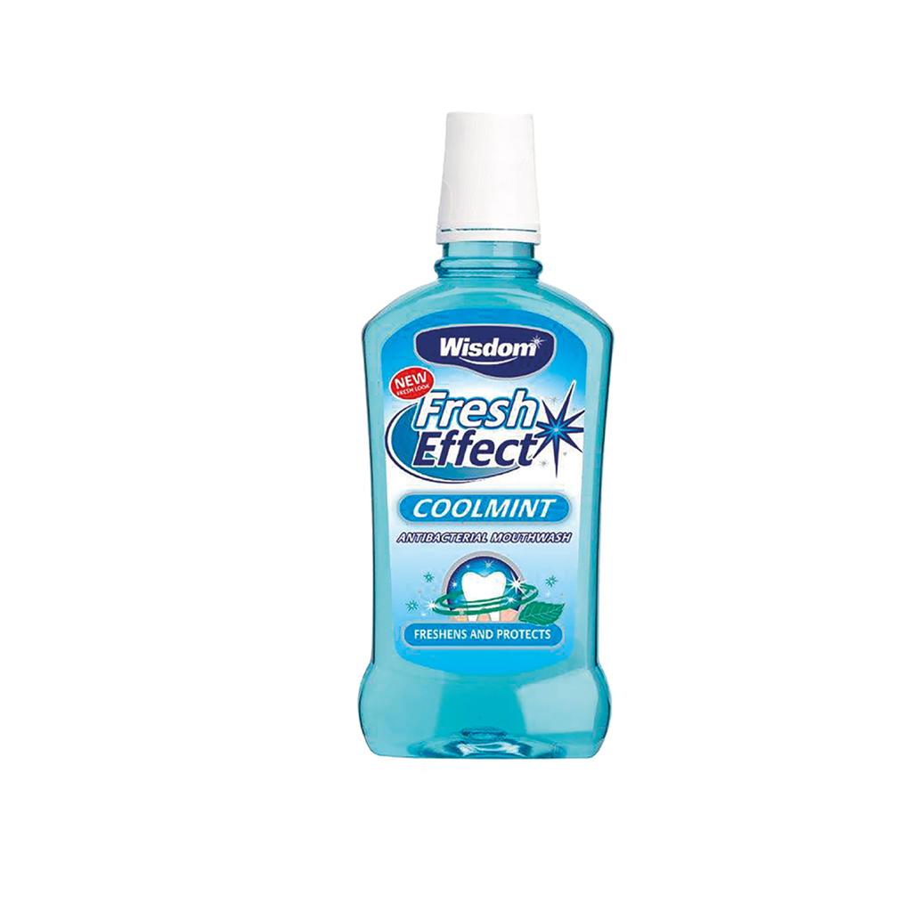 Wisdom Fresh Effect Coolmint Antibacterial Mouthwash 500 ml