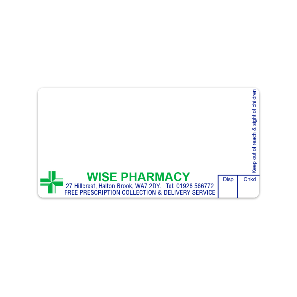 [AZEMT3744] Wise Group Halton Brook Pharmacy Labels
