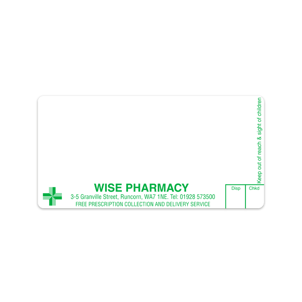[EMT4554] Wise Group Runcorn Pharmacy Labels