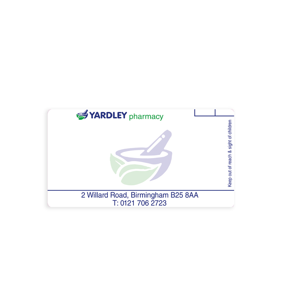 Yardley Pharmacy Birmingham Labels