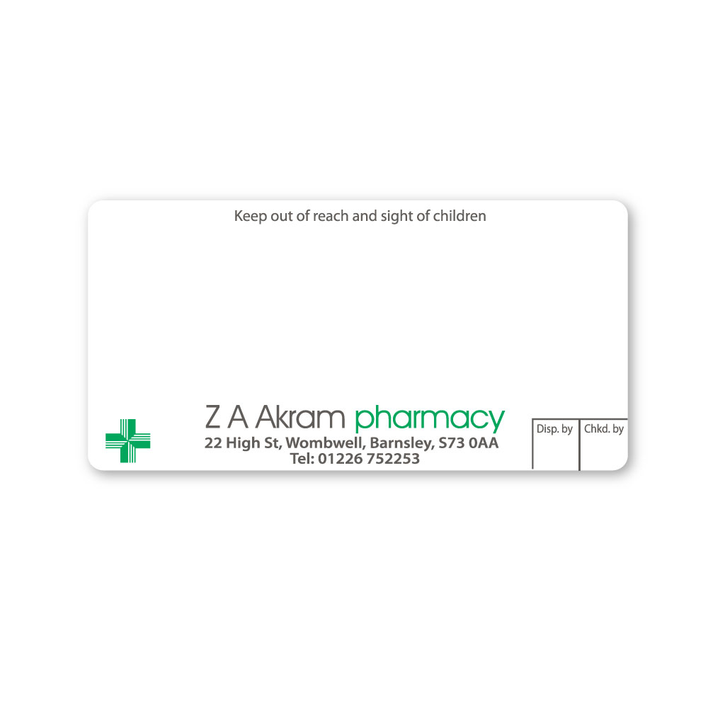 ZA Akram Dispensing Labels
