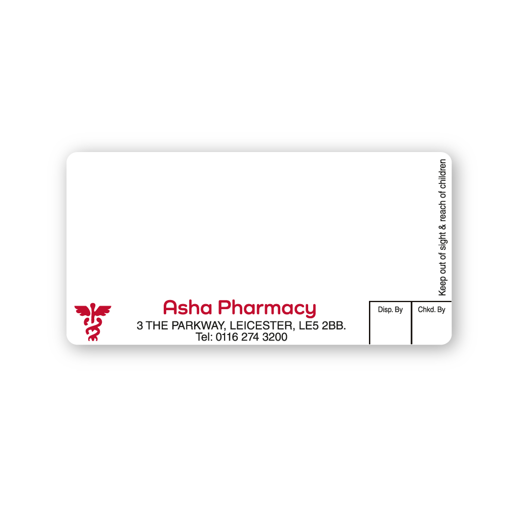 Asha Pharmacy Labels