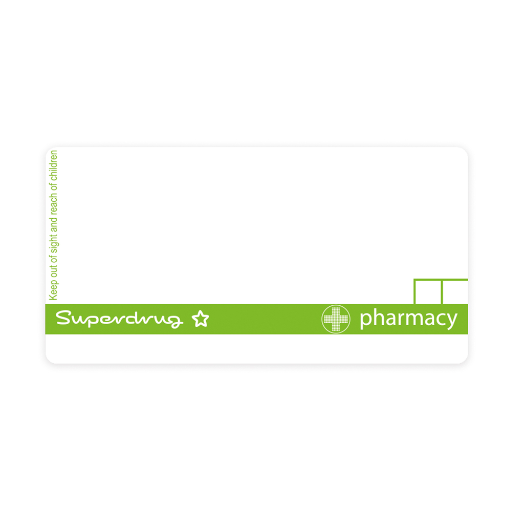 Superdrug Dispensing Labels