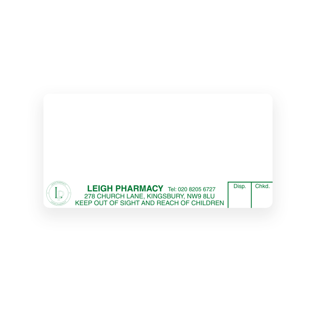 Leigh Pharmacy Labels