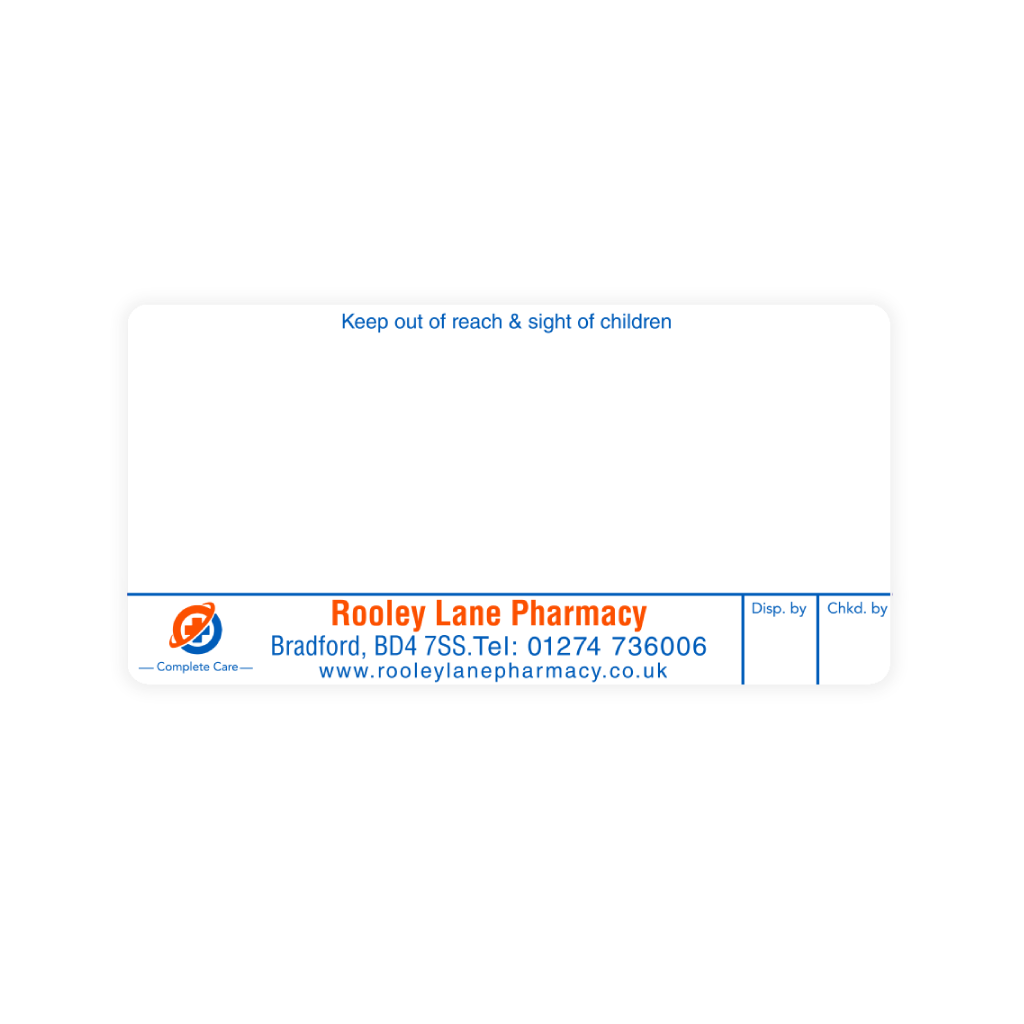 Rooley Lane Pharmacy Labels