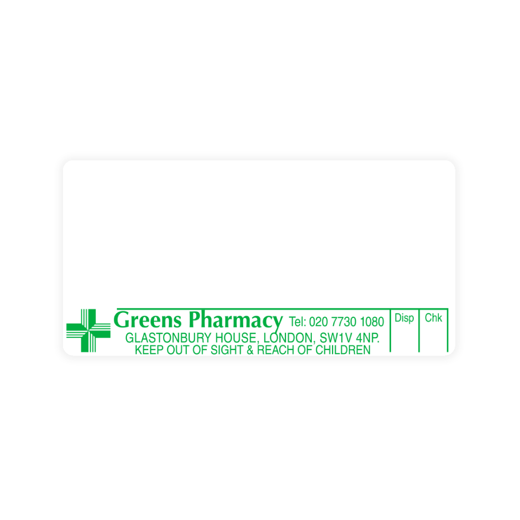 Greens Pharmacy Labels