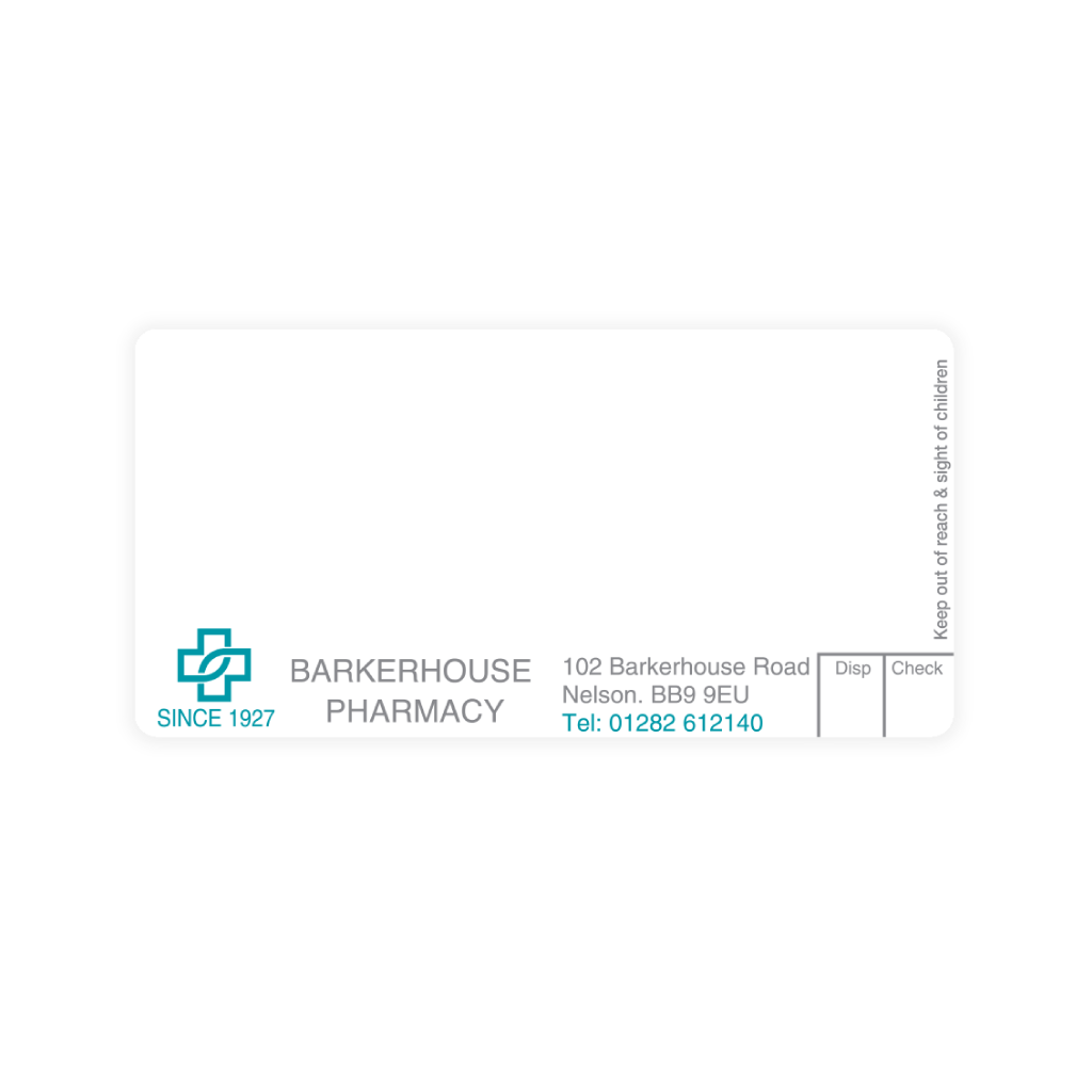 Barker House Pharmacy Labels