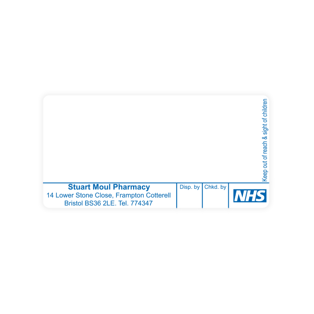 [EMT4704] Shaunaks Stuart Moul Pharmacy Labels