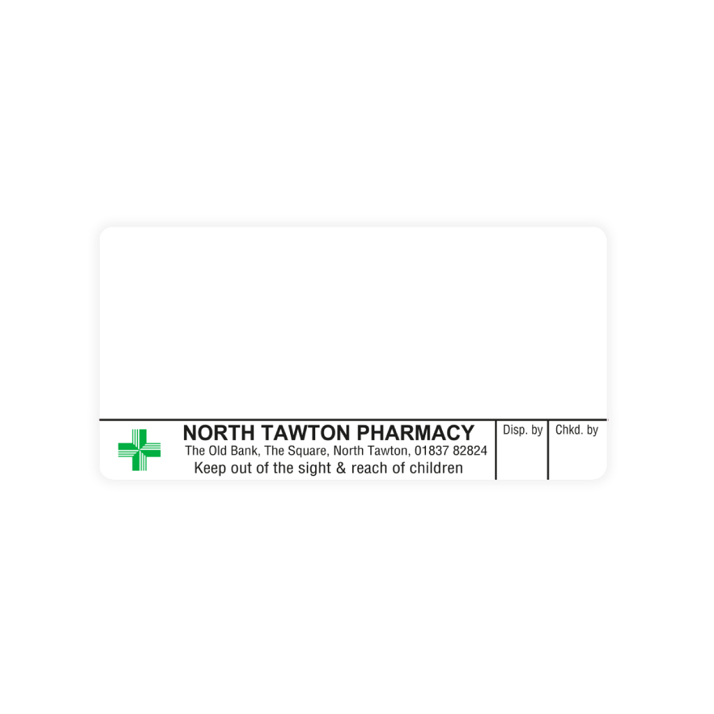 North Tawton Pharmacy Labels