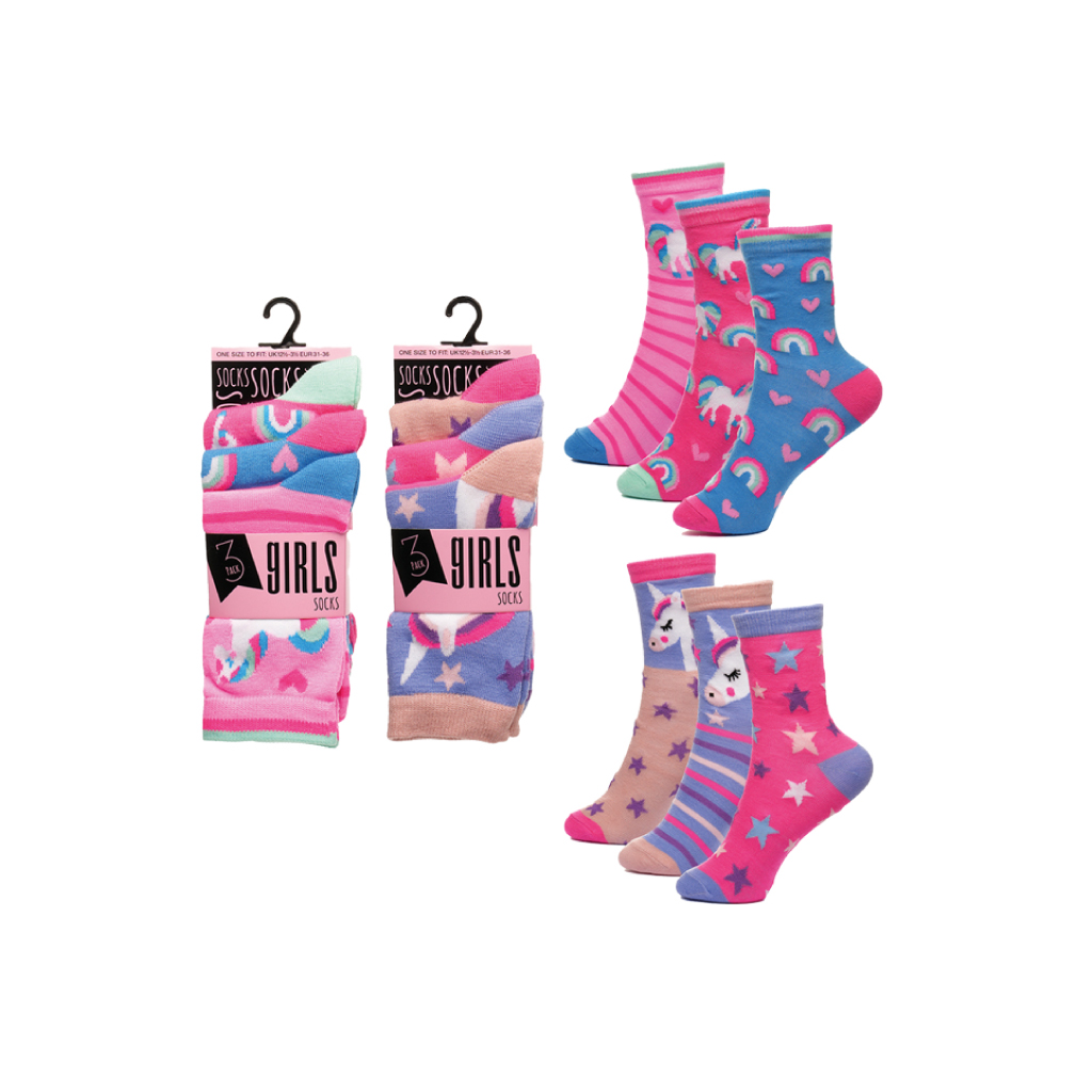 [SK1198] Girls Rainbow Socks