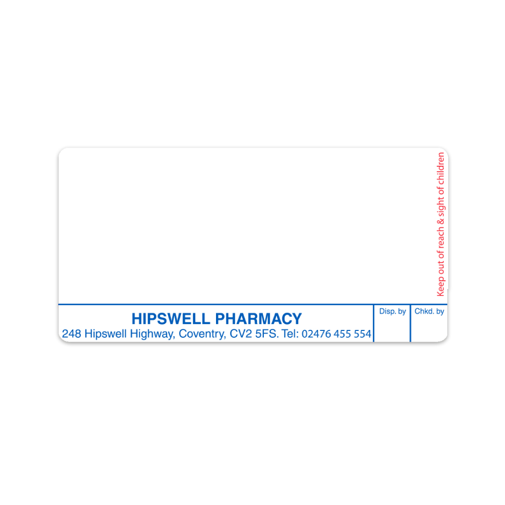 Hipswell Pharmacy Labels 