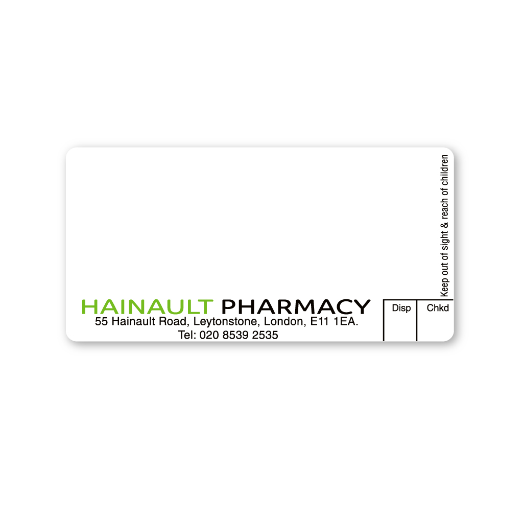Hainault Pharmacy Labels 