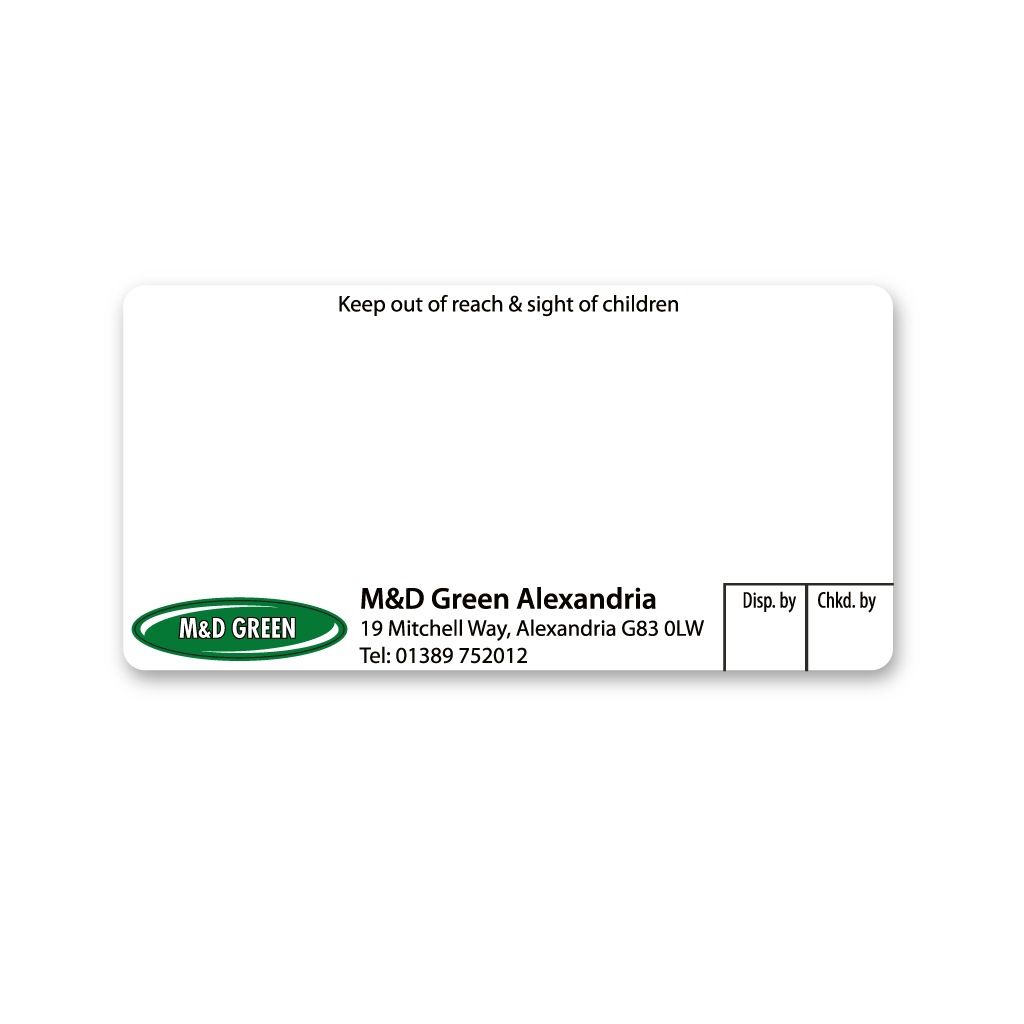 M&D Green Alexandria Pharmacy Labels