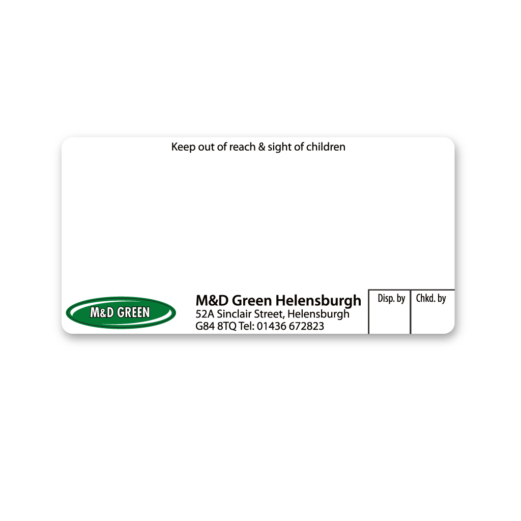 M&D Helensburgh Pharmacy Labels