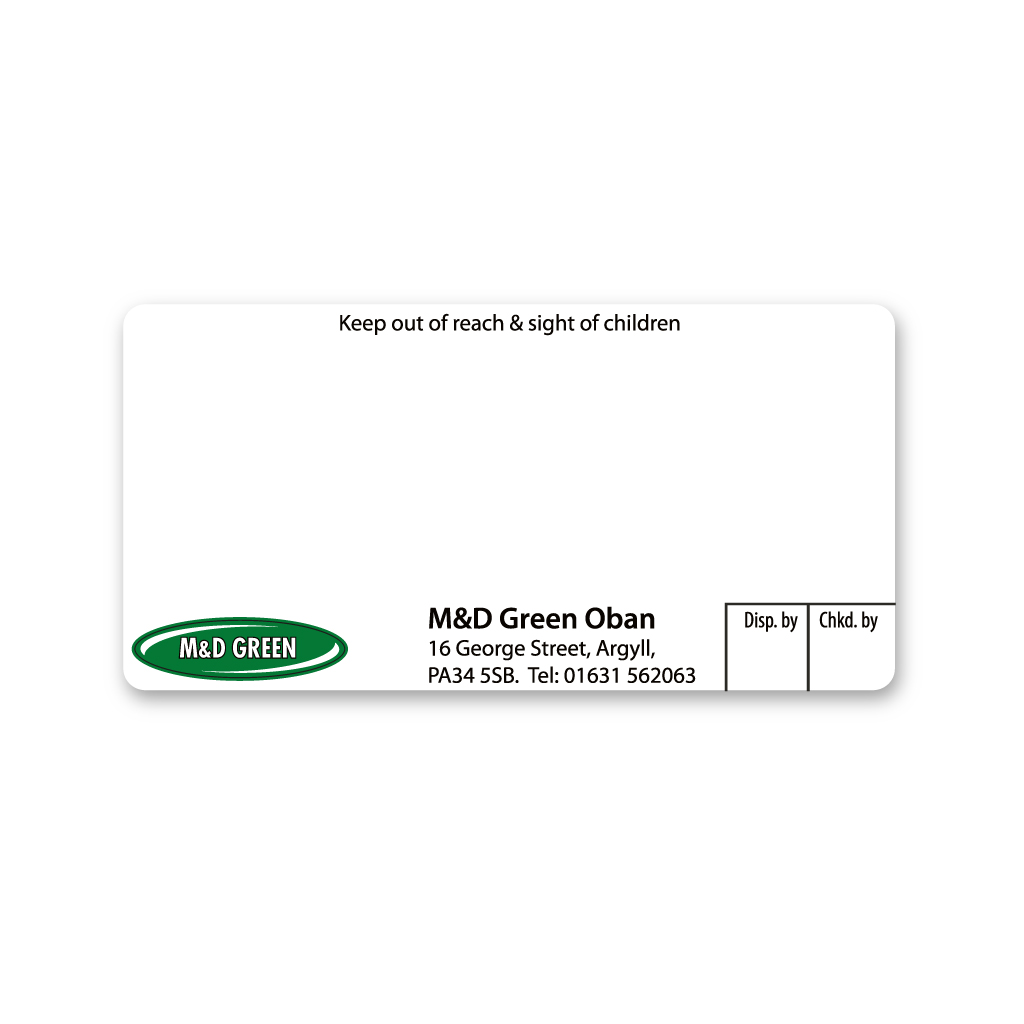 [EMT4762] M&D Oban Pharmacy Labels