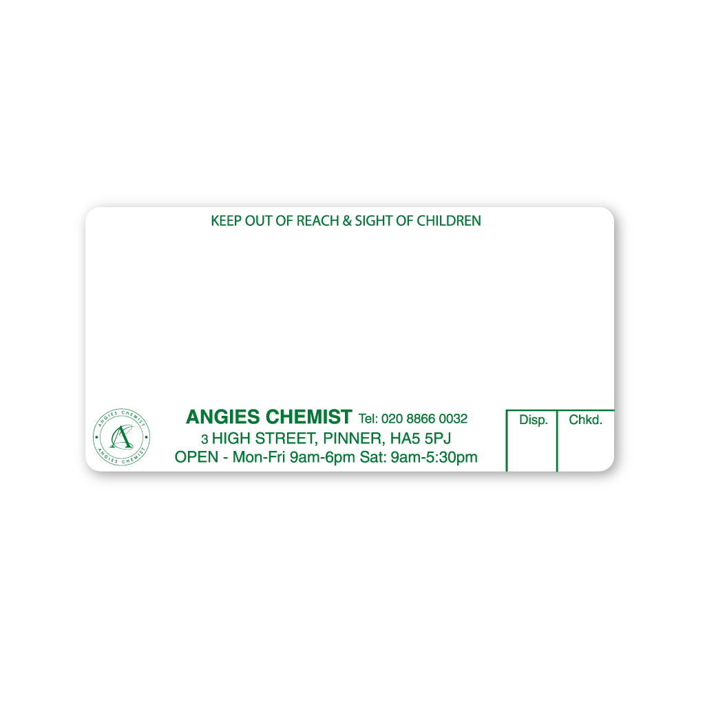 Angies Chemist Labels