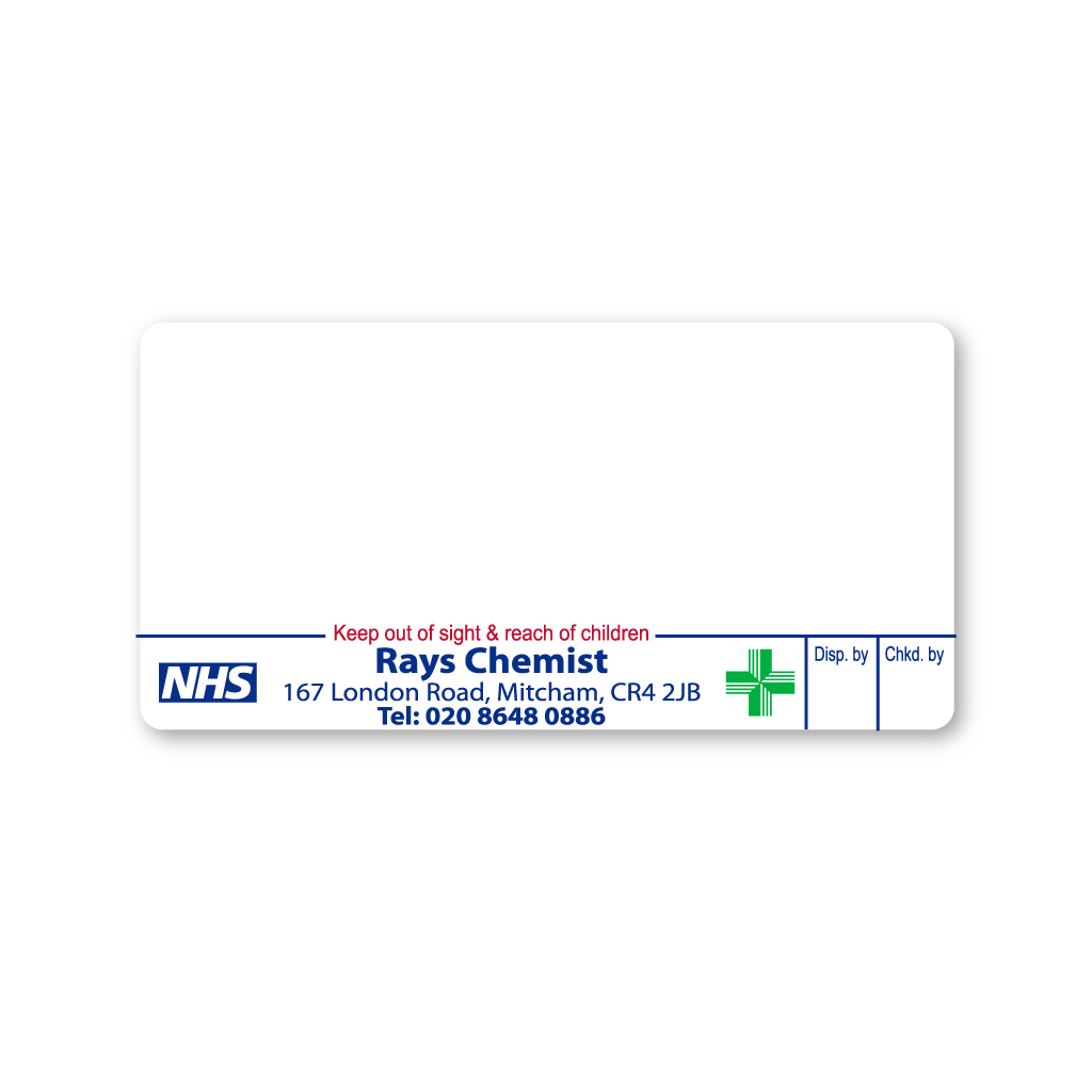 Rays Chemist 167 London Rd Labels