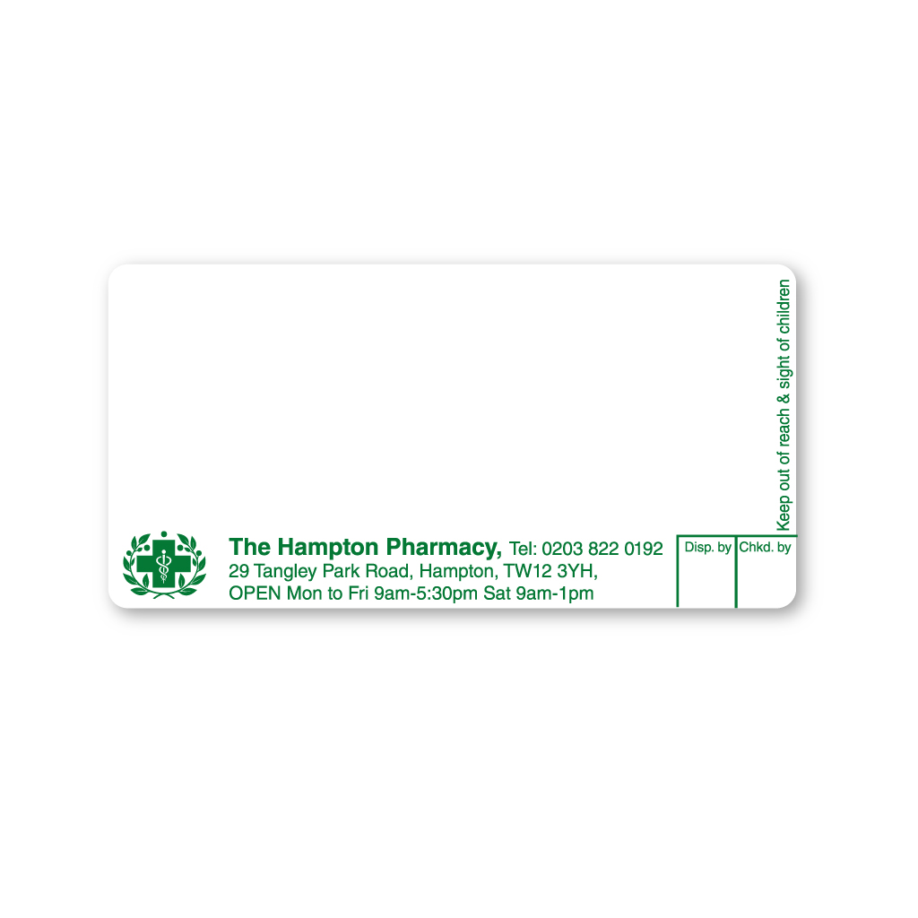 The Hampton Pharmacy Labels