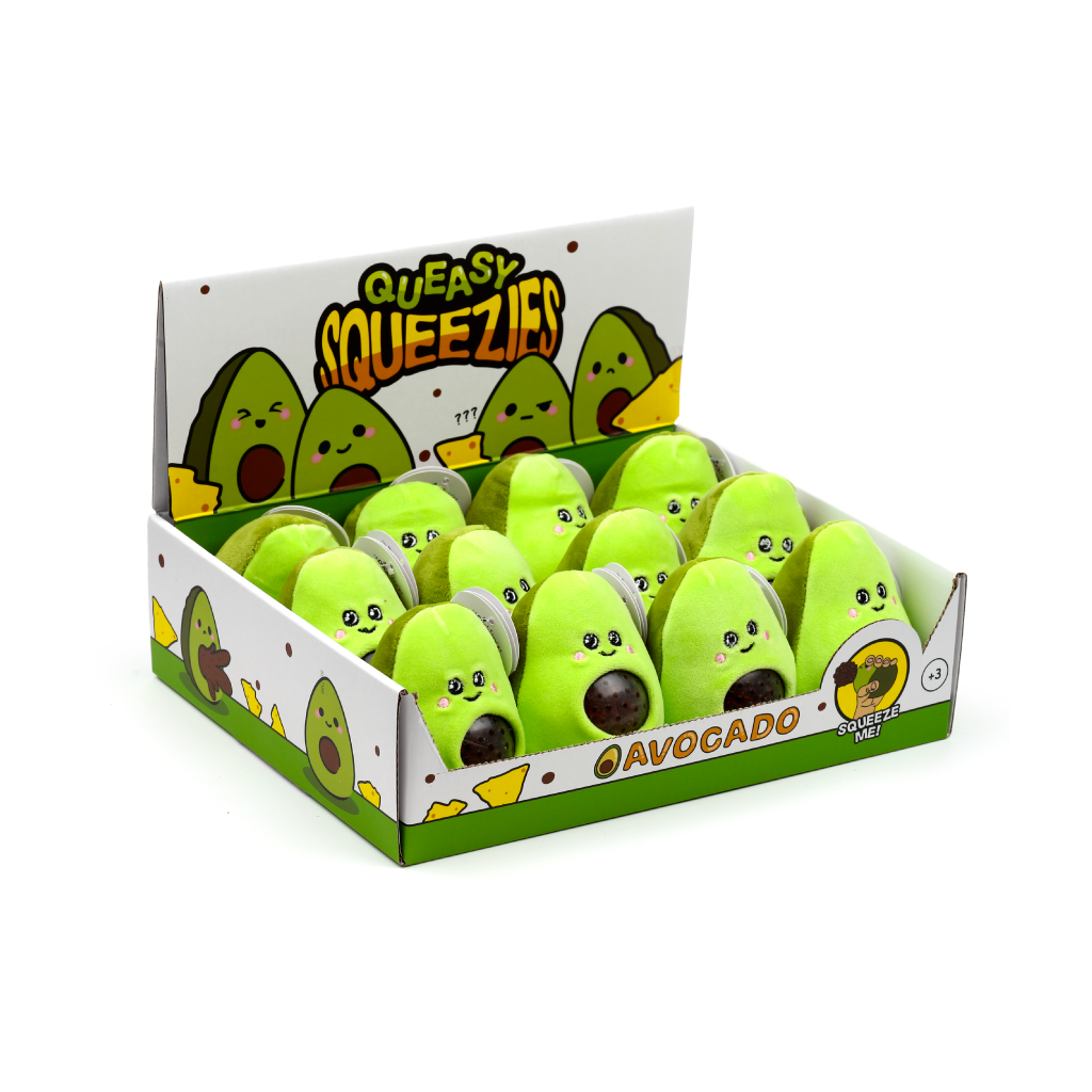[TY927] Queasy Squeezies Avocado Plush Squeezy Toy 