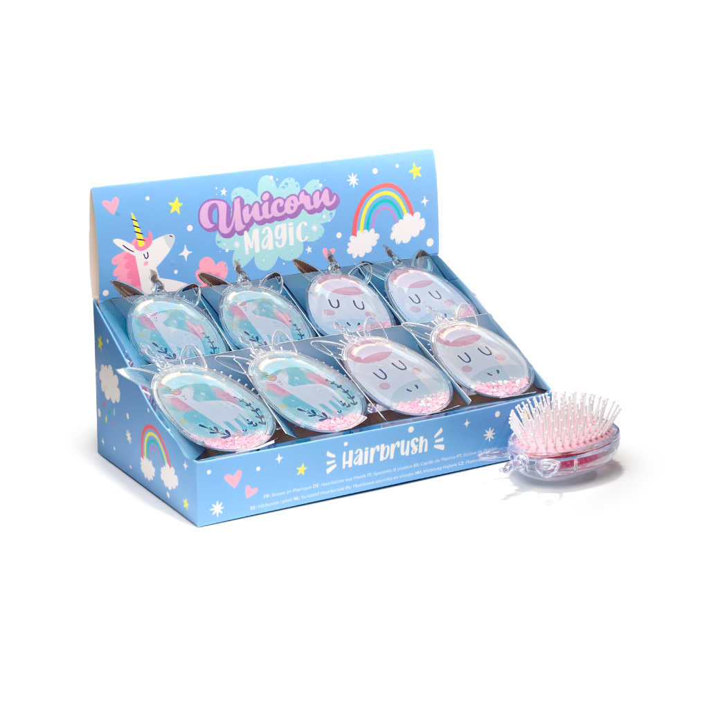 [BRU33] Unicorn Glitter Hairbrush 