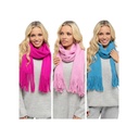 Ladies Chunky Plain Scarf Assorted Colours 