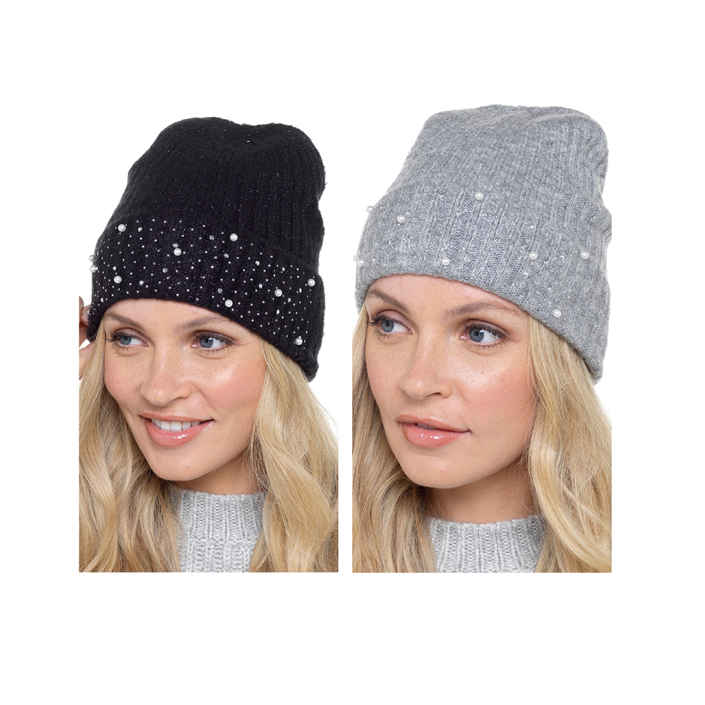 [GL895] Ladies Ribbed Hat With Sequins 