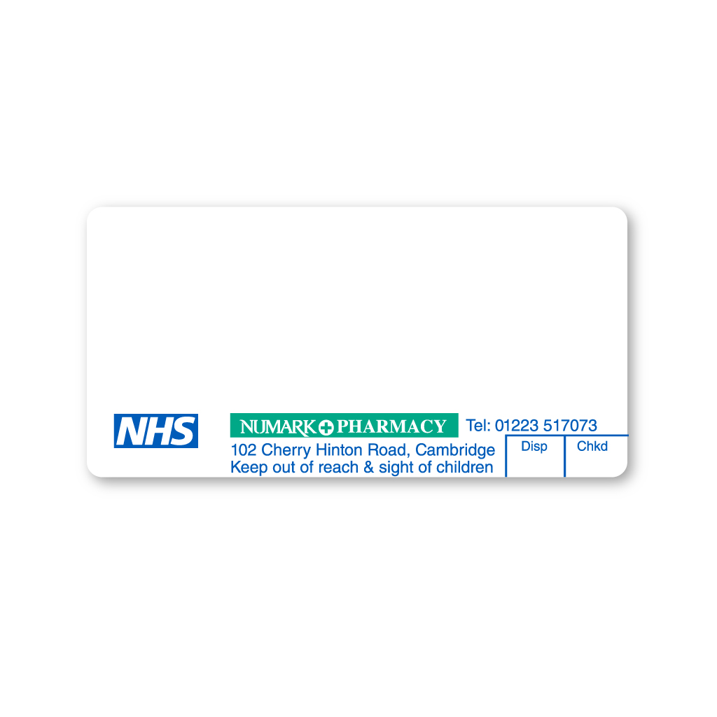 Numark Pharmacy Cherry Hinton Road Labels