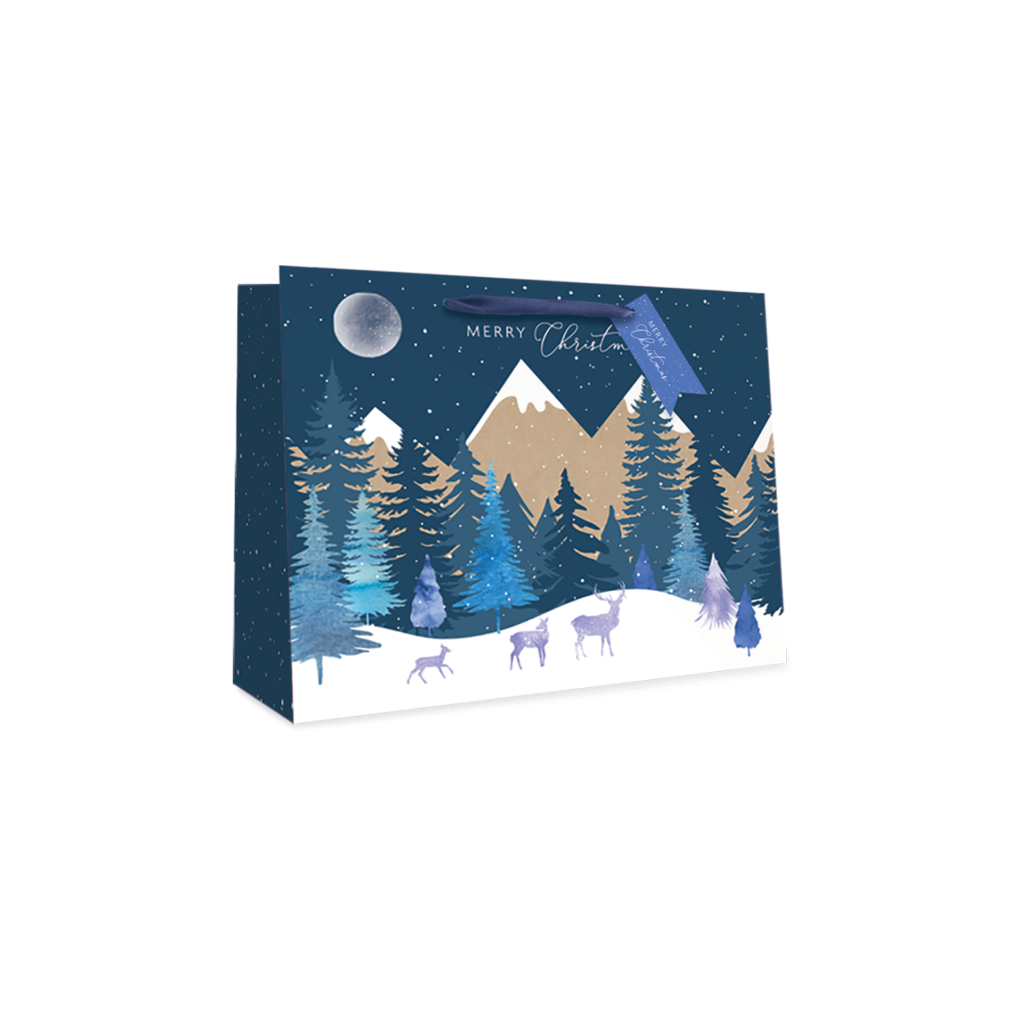 [X9290A] Midnight Forest Design Medium Gift Bag 