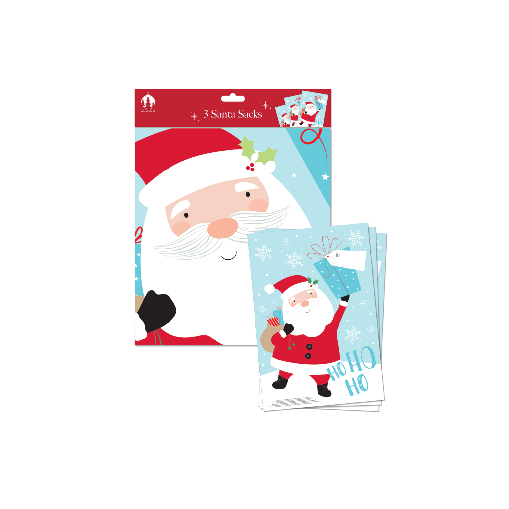 [X9930A] Plush Christmas Santa Sacks  
