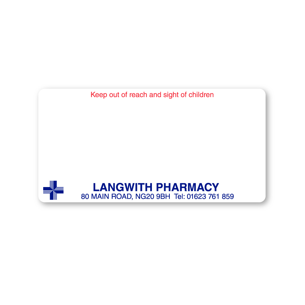 Langwith Pharmacy Labels