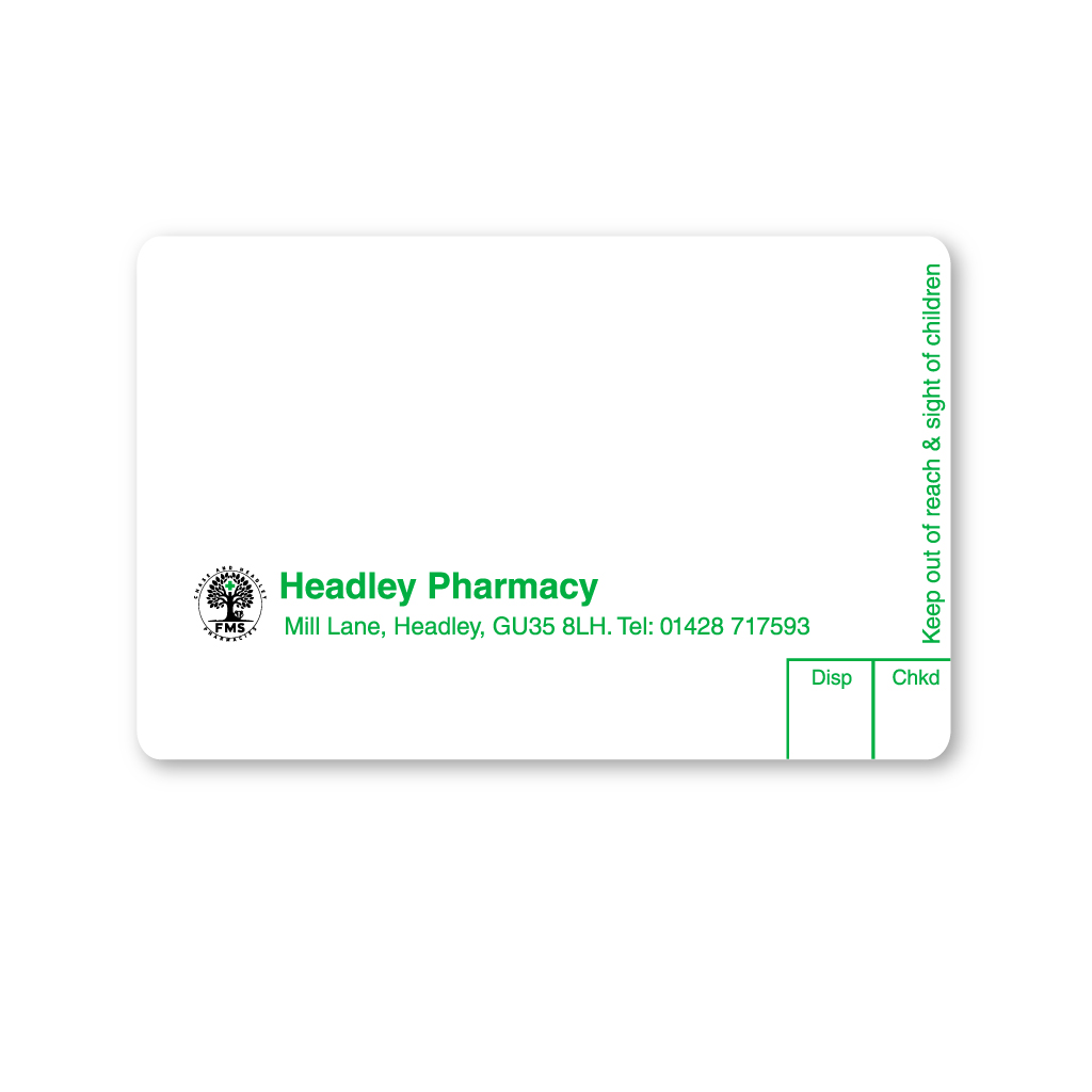 [EMT4796] Headley Pharmacy Labels 