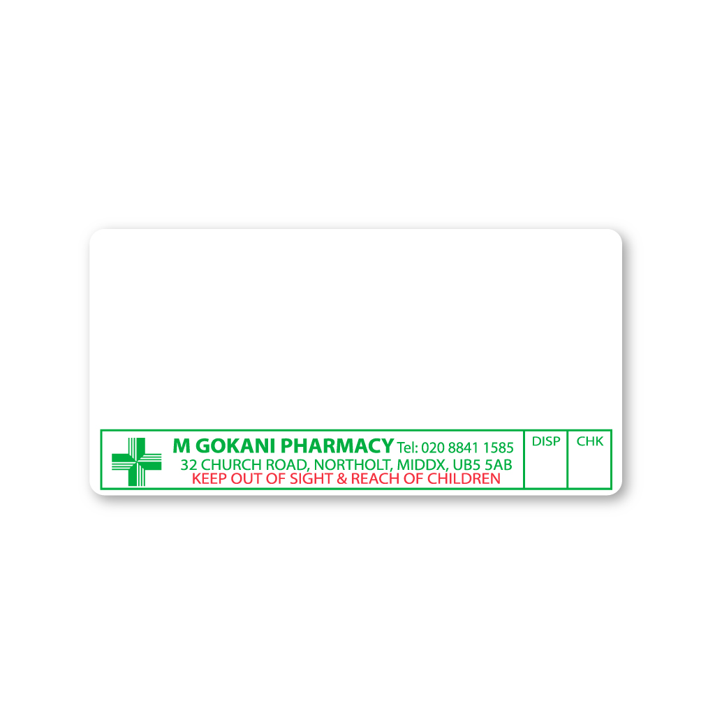 [EMT4804] M Gokani Pharmacy Labels 