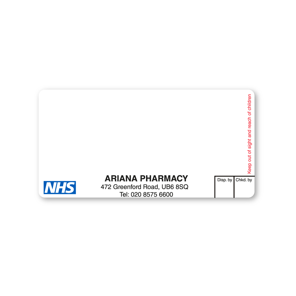 Ariana Pharmacy Labels
