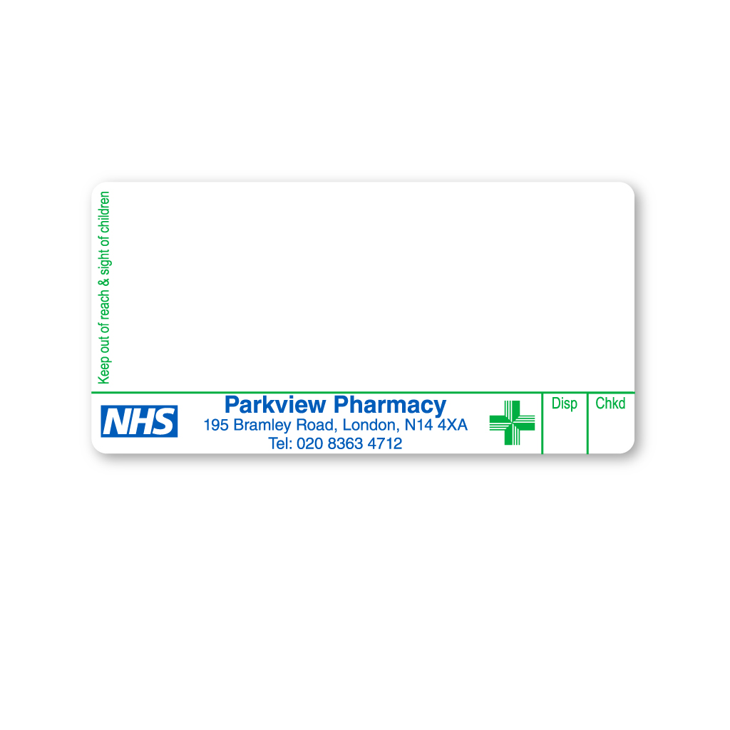 [EMT4819] Parkview Pharmacy Labels
