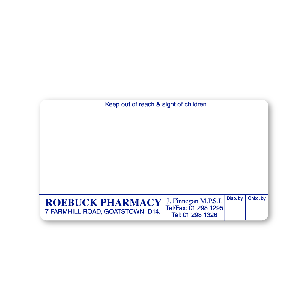 Roebuck Pharmacy   Liam Skelly Labels 