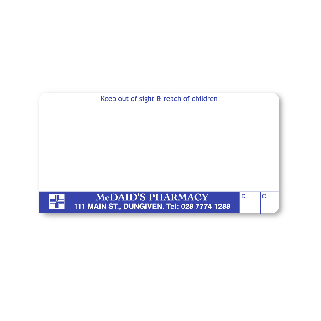 [EMT4622] McDaids Chemist Labels