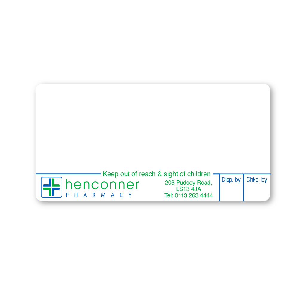[EMT4829] Henconner Pharmacy Labels
