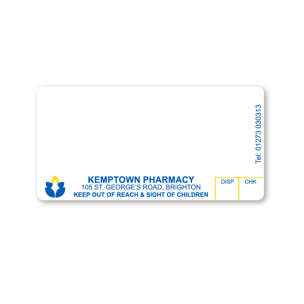[EMT4835] Kemptown Pharmacy Labels