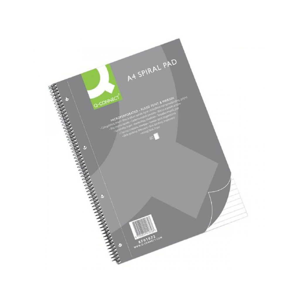 A4 Q Connect Ruled Spiral SC Pad 