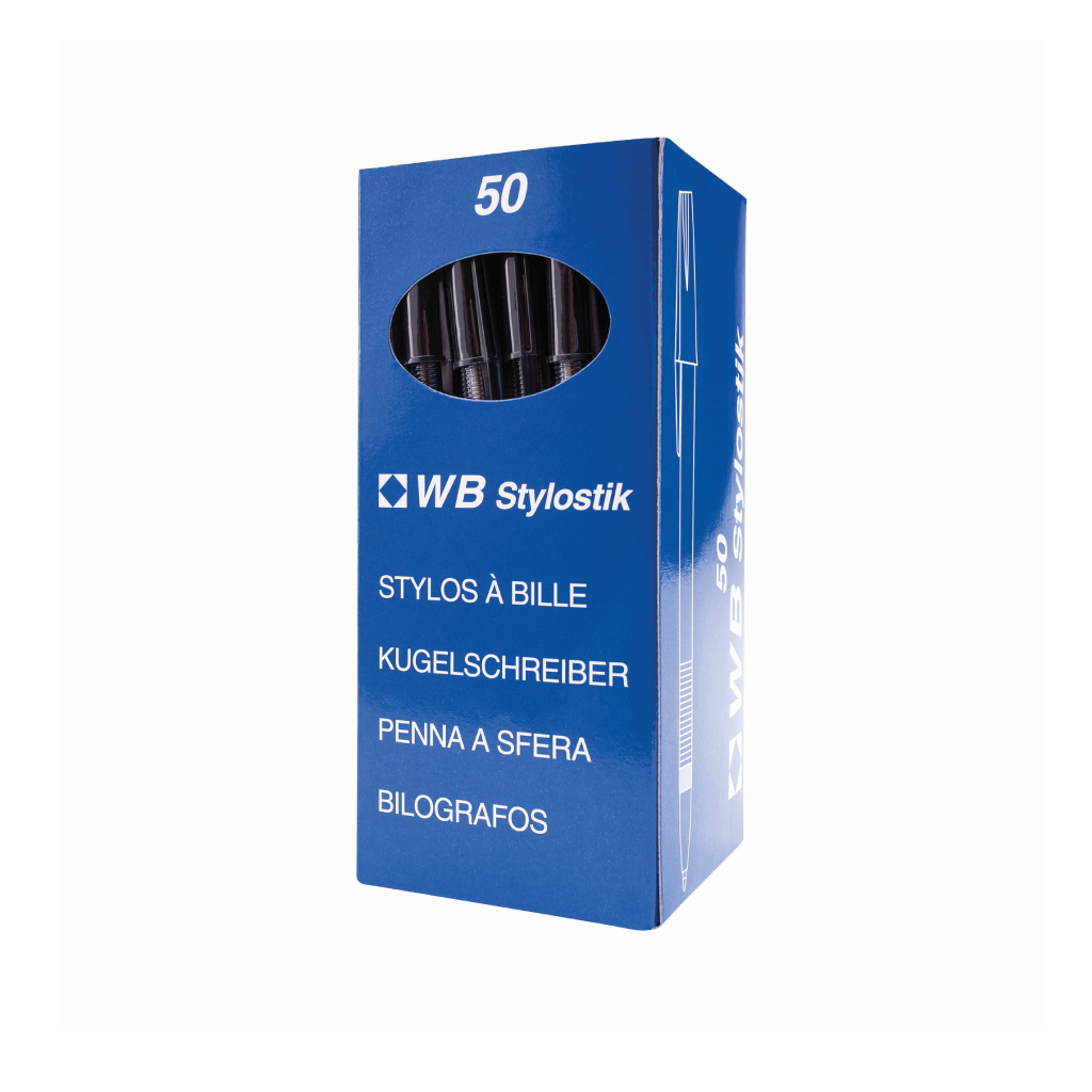 [KF26040] Ballpoint Pen - Black (Pack of 50)